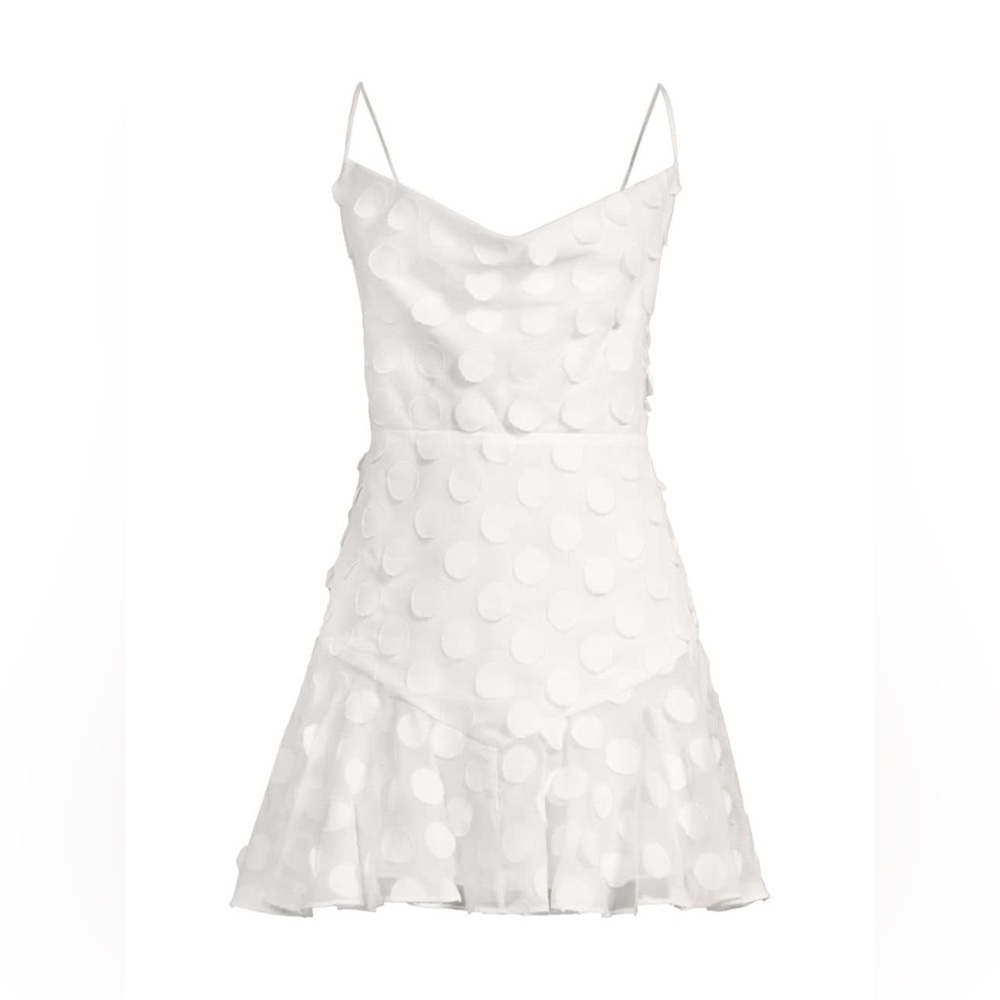 Milly Osian 3d Circle Mini Dress In White